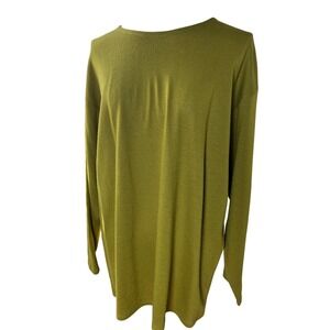 Quiet Luxury Merino Knit Pullover Olive Green Dosa Women Size 2